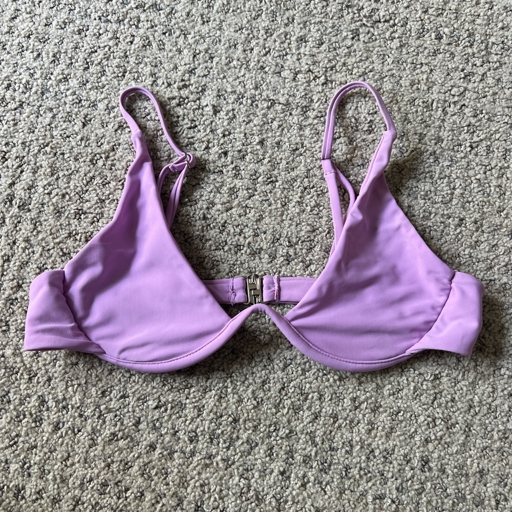 Lavender underwire bikini top